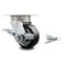Service Caster 4 Inch Kingpinless Rubber on Aluminum Wheel Caster with Brake and Swivel Lock SCC-KP30S420-RAR-SLB-BSL - alternate 1
